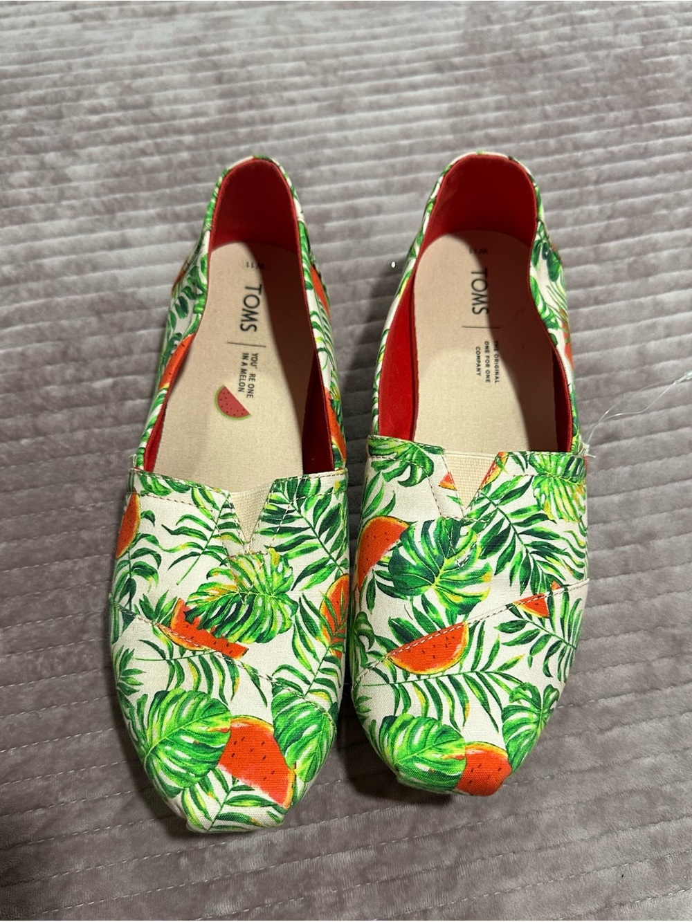 Toms Tropical Watermelon Bright Slip-Ons